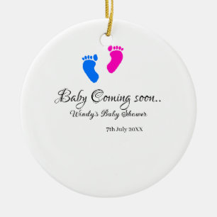 Baby Binnenkort verkrijgbaar baby shower Blue Pink Keramisch Ornament