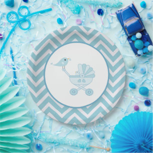 Baby Bird Baby Carriage Baby shower Party Papieren Bordje