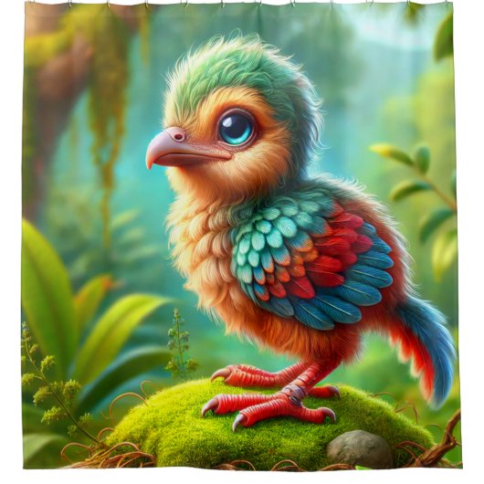 Baby Bird Douchegordijn (Voorkant)