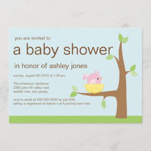 Baby Bird Nest Baby Baby shower Kaart