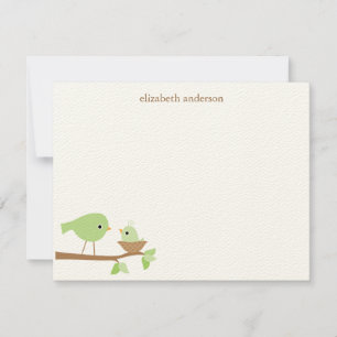 Baby Bird's Nest Baby shower Bedankt Notitiekaartje