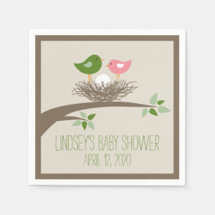 Baby Bird's Nest Baby Shower Servet