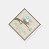 Baby Bird's Nest | Baby Shower Servetten (Hoek)
