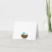 Baby Birds Nest Merci Carte de note (Dos)