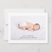 Baby Birth 2 Photos Faire-part (Dos)