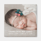 Baby Birth Annoucement Magneet (Voorkant)