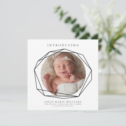 BABY BIRTH ANNOUNCEMENT Introduction Baby (Staand voorkant)