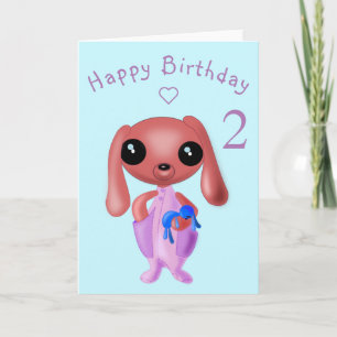 Baby Birthday Kaart Little Bunny - Jouw tekst