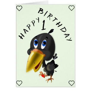 Baby Birthday Kaart Little Love Bird - Personated