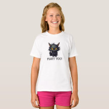 Baby Black Cat Design - T-Shirt de base pour fille