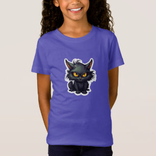 Baby Black Cat Design - T-Shirt de Jersey fin pour