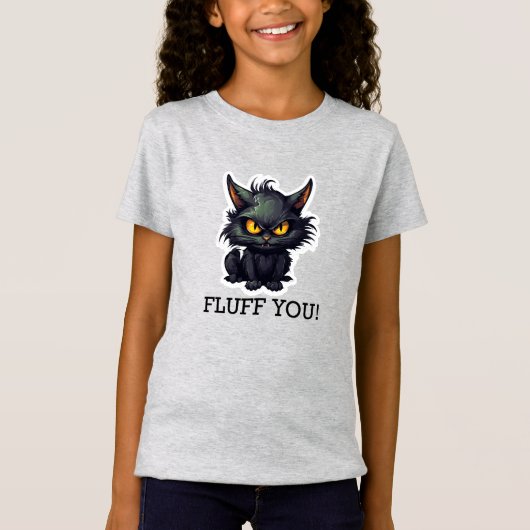 Baby Black Cat Design - T-Shirt de Jersey fin pour (Devant)