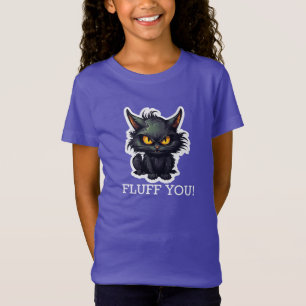 Baby Black Cat Design - T-Shirt de Jersey fin pour