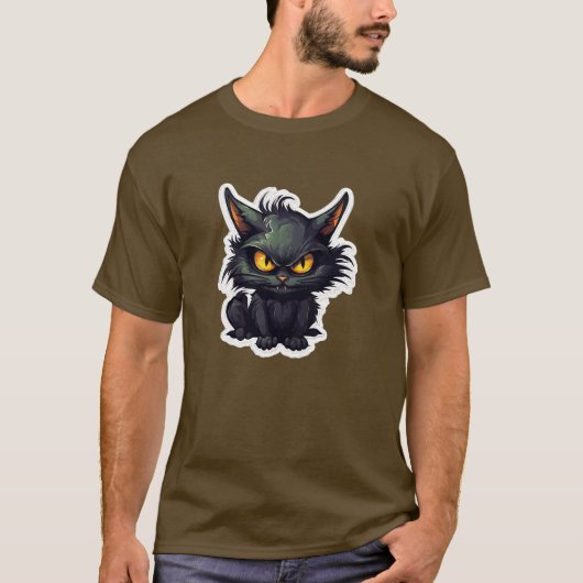 Baby Black Cat Design - T-Shirt foncé de base (Devant)