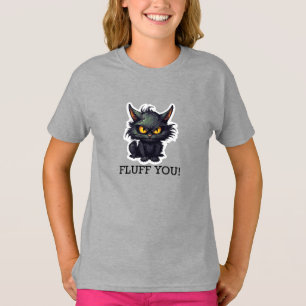 Baby Black Cat Design - T-shirt voor meisjes