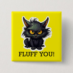Baby Black Cat Design - Vierkante Button