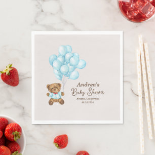 Baby Blauw Beer Baby shower Party Servetten