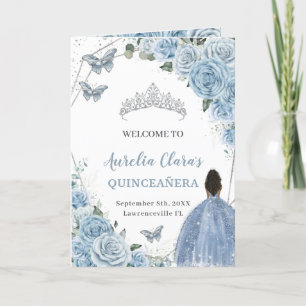 Baby Blauw Bloemen Quinceanera Bruin Prinses Evene Programma