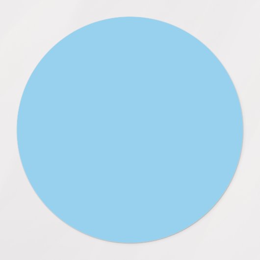 Baby Blauw Effen Kleur | Klassiek | Elegant Labels (Design 2)