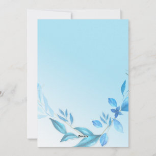Baby Blauw en Wit Eenvoudige huwelijksuitnodiging Feestdagenkaart