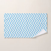 Baby Blauw en Wit Medium Horiz. Chevron strepen Bad Handdoek (Handdoek)
