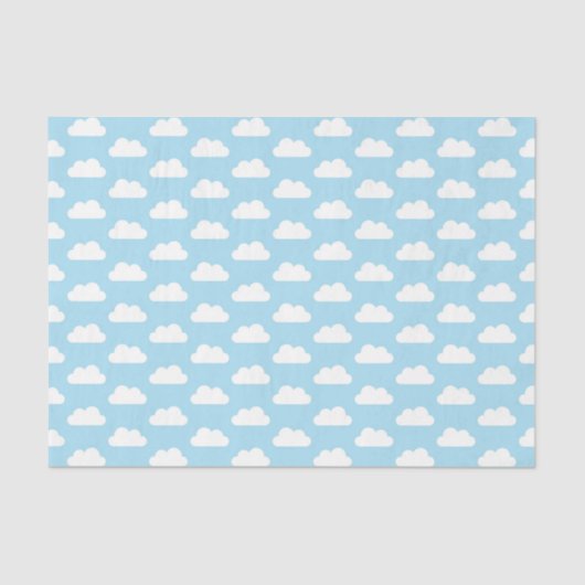 Baby blauw en witte wolk weefsel papier (Voorkant)