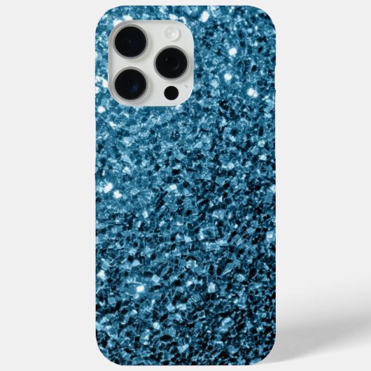 Baby blauw faux glitter schittert Case-Mate iPhone case (Achterkant)