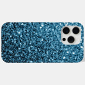 Baby blauw faux glitter schittert Case-Mate iPhone case (Achterkant (horizontaal))