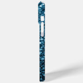 Baby blauw faux glitter schittert Case-Mate iPhone case (Achterkant / Links)