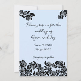 Baby Blauwe Bruiloft Uitnodiging