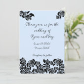 Baby Blauwe Bruiloft Uitnodiging (Staand voorkant)