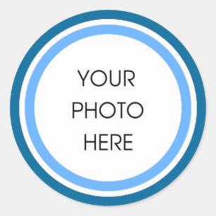 Baby Blauwe Cirkels Ronde Sticker