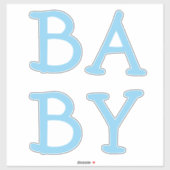 Baby Blauwe Kwekerij Custom-Cut Vinyl Sticker (Vel)