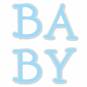 Baby Blauwe Kwekerij Custom-Cut Vinyl Sticker