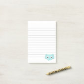 Baby Blauwe Olifant Tekening Gelinieerd Post-it® Notes (Op bureau)