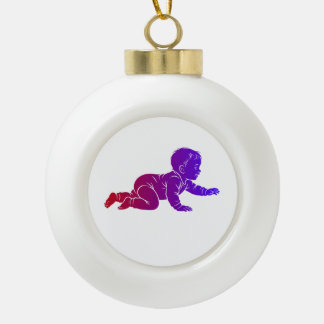 baby blij keramische bal ornament