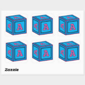 Baby Block Stickers - letter "A" (Vel)