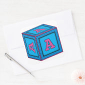 Baby Block Stickers - letter "A" (Envelop)