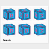 Baby Block Stickers - letter "D" (Vel)