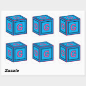 Baby Block Stickers - letter "G" (Vel)