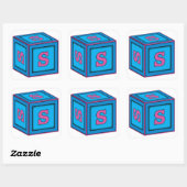 Baby Block Stickers - letter "S" (Vel)
