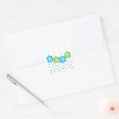 BABY Blocks Blauw Groen Jongen Sticker (Envelop)