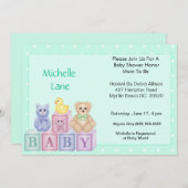 Baby Blocks Shower Invitation (Devant / Derrière)