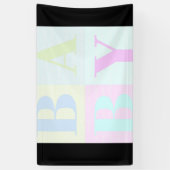 Baby blokletters spandoek (Verticaal)