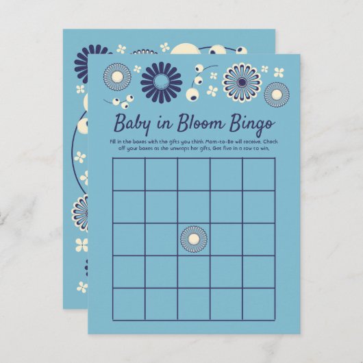 Baby Bloom Douche Bingo Spel Kaarten (Voorkant / Achterkant)