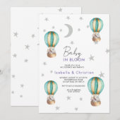 Baby Bloom Schattigee rustieke dierenuitnodiging Kaart (Voorkant / Achterkant)