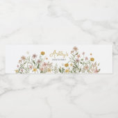 Baby Bloom Wildflower Spring Waterfles Etiket (Enkel label)