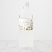 Baby Bloom Wildflower Spring Waterfles Etiket (Voorkant)