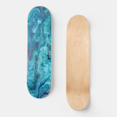 Baby Blue 2 Blauw Acryl Abstract Skateboard Deck (Voorkant)
