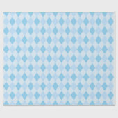 Baby Blue Argyle Baby shower Cadeaupapier (Vlak)